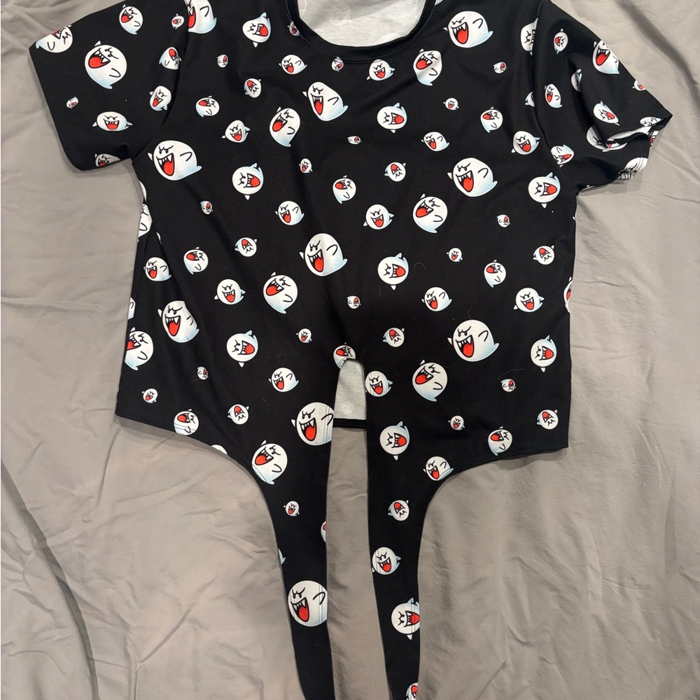 Blackmilk Boo tie front tee from Super Mario collection